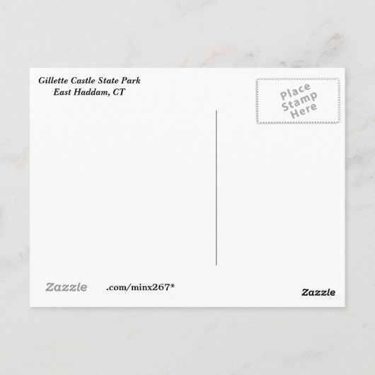 Gillette Castle Briefkaart (Achterkant)