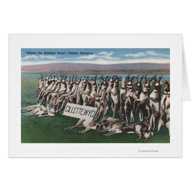 Gillette, WY - Où l'Antelope Roam (Devant horizontal)
