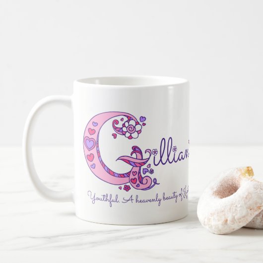 Gillian betekenend decoratieve G monogram mok (Met donut)