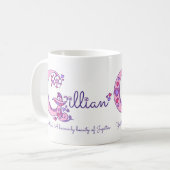 Gillian betekenend decoratieve G monogram mok (Voorkant links)