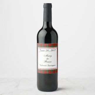 Gillispie Scottish Wedding Wine Label Wijn Etiket