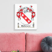 Gilmore Family Crest Canvas Afdruk (Insitu (Woonkamer))