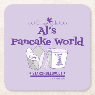Gilmore Girls Al's Pancake World Vierkante Kartonnen Onderzetter