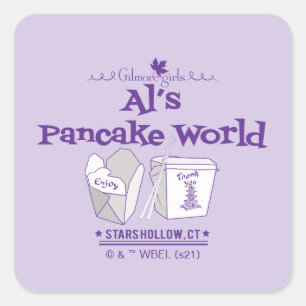 Gilmore Girls Al's Pancake World Vierkante Sticker