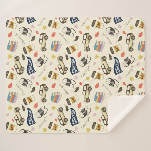 Gilmore Girls Chilton Fall Pattern Sherpa Deken (Voorkant (horizontaal))