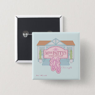 Gilmore Girls De balletschool van Miss Patty Vierkante Button 5,1 Cm
