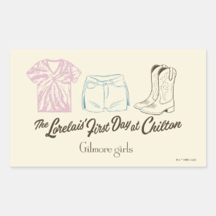 Gilmore Girls Lorelai Chilton Outfit Ontwerp Rechthoekige Sticker