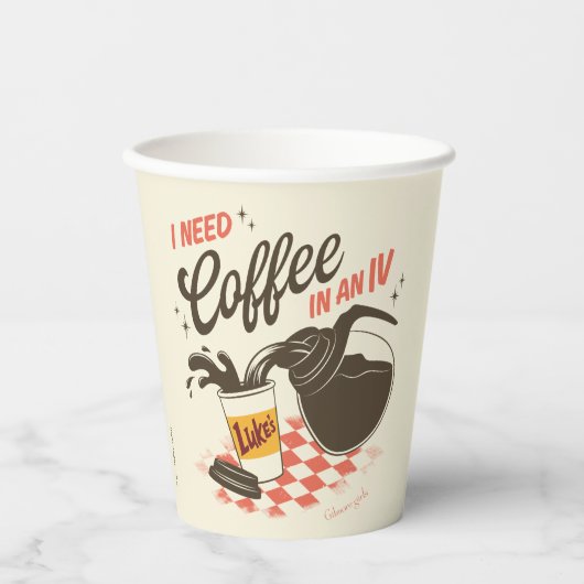 Gilmore Girls Luke’s Coffee IV Quote Papieren Bekers (Voorkant)