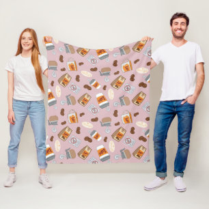 Gilmore Girls   Luke's Diner Coffee Pattern Fleece Deken