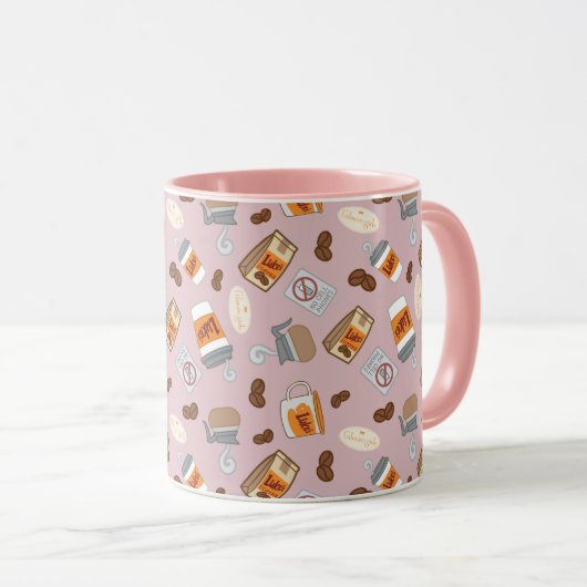 Gilmore Girls | Luke's Diner Coffee Pattern Mok (Voorkant rechts)