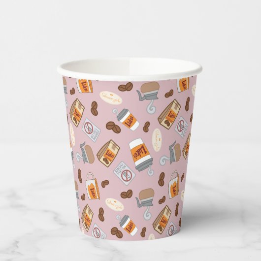 Gilmore Girls | Luke's Diner Coffee Pattern Papieren Bekers (Links)