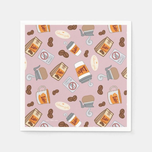 Gilmore Girls | Luke's Diner Coffee Pattern Servet (Voorkant)