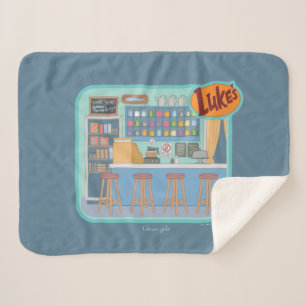 Gilmore Girls Luke's Diner Graphic Sherpa Deken