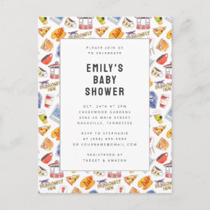 Gilmore Meisjes Waterverf Iconen Baby shower Briefkaart