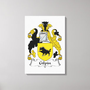 Gilpin Family Crest Canvas Afdruk