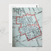 Gilroy, CA  Map Briefkaart (Voorkant / Achterkant)