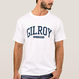 Gilroy California College University Style Navy T-shirt