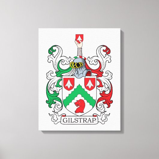 Gilstrap Family Crest Canvas Afdruk (Voorkant)
