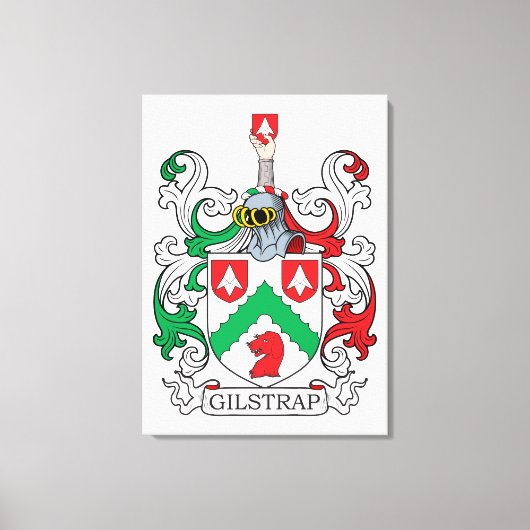 Gilstrap Family Crest Canvas Afdruk (Voorkant)