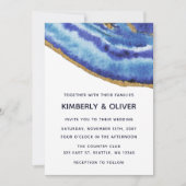 Gilt Agate Wedding Invitations Kaart (Voorkant)