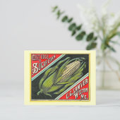 Gilt Edge Sugar Corn Crate Label Briefkaart (Staand voorkant)