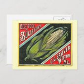 Gilt Edge Sugar Corn Crate Label Briefkaart (Voorkant / Achterkant)