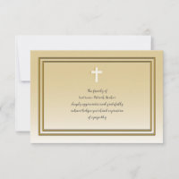 Gilt Sympathy Carte de remerciements