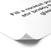 Gimlet Martini Cocktail Recette 16"x20" Poster d'a (Coin)