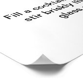 Gimlet Martini Cocktail Recette 18"x24" Poster d'a (Coin)