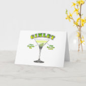 Gimlet Martini Cocktail Recipe Art Kaart (Gele Bloem)