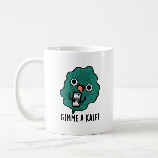 Gimme A Kale Funny Veggie Pun Koffiemok (Links)