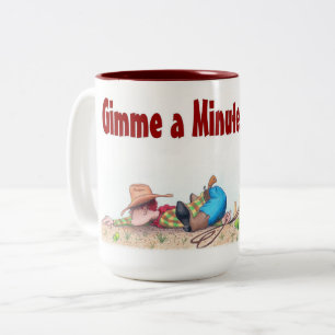 Gimme A Minute Koffiemok 15oz Tweekleurige Koffiemok