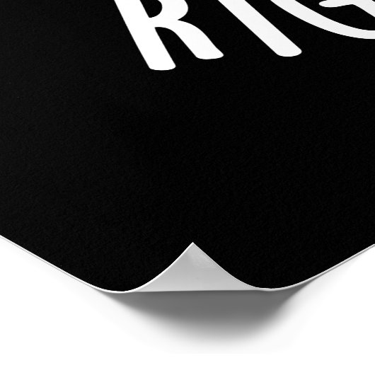 Gimme Coffee Right Meow Funny Cat Pun Dark BG Poster (Hoek)