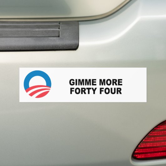 GIMME MEER VIJFTIG VIER BUMPERSTICKER (Op auto)