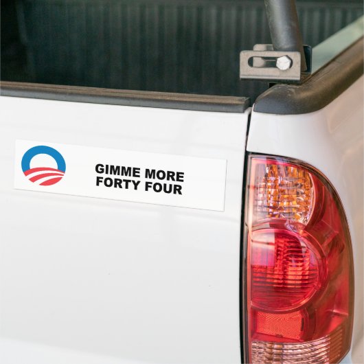 GIMME MEER VIJFTIG VIER BUMPERSTICKER (Op Truck)