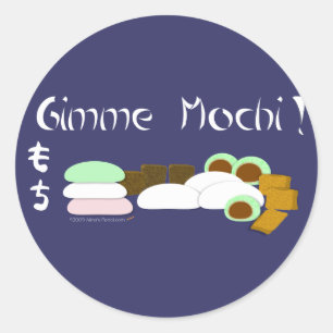 Gimme Mochi Sticky Rice Cake Ronde Sticker