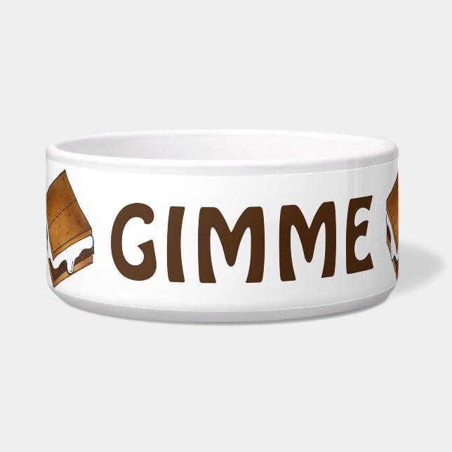 GIMME S'MEER Marshmallow S'mores behandelt Pet Bow Voerbakje (Links)