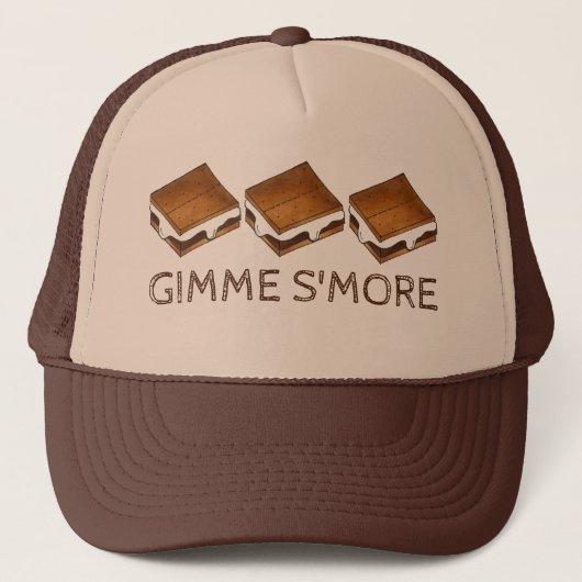 Gimme Smore Chocolate S'mores Camping Campfire Trucker Pet (Voorkant)