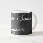 Gimme some Sugar・Black Chalkboard Jumbo Beker (Voorkant rechts)