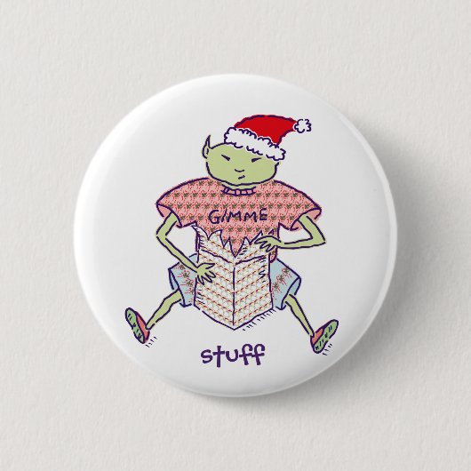 Gimme Stuff Ghoulie Santa Button (Voorkant)