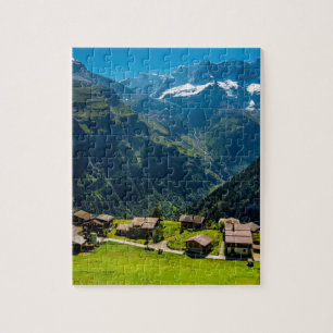 gimmelwald in de zwitserse alpen - zwitserland legpuzzel