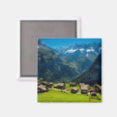 Gimmelwald in Zwitserse Alpen - Zwitserland Magneet (Voorkant / Achterkant)