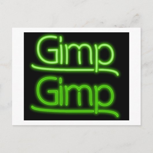 Gimp-teken Briefkaart (Voorkant)