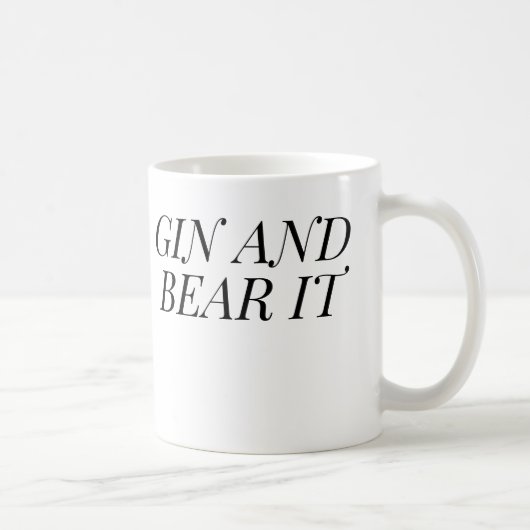 Gin and Bear It Funny | Gin Lover Gift Koffiemok (Rechts)
