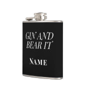 Gin and Bear It – Personalised Funny Gin Heupfles (Links)