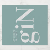 Gin Bottle Vert Moderne Simple Liquor Étiquette bo (Étiquettes simples)