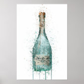 Gin Bottle Wall Art Print 'Harbour' (Voorkant)