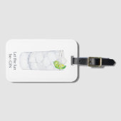 Gin Cocktail Bagagelabel (Voorkant (horizontaal))