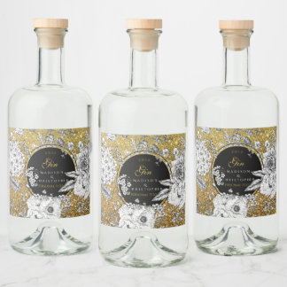 Gin Dotted bottle Likeurfles Etiket
