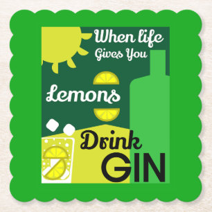 Gin Drinkers Houdt van Gin Huis Decoratie Ba Kartonnen Onderzetters
